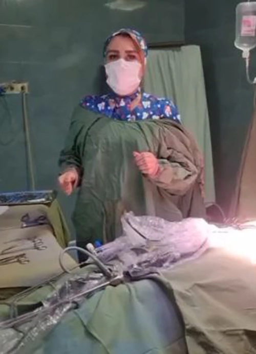 دکتر زهرا سابک در اتاق عمل لاپاراسکوپی بانوان