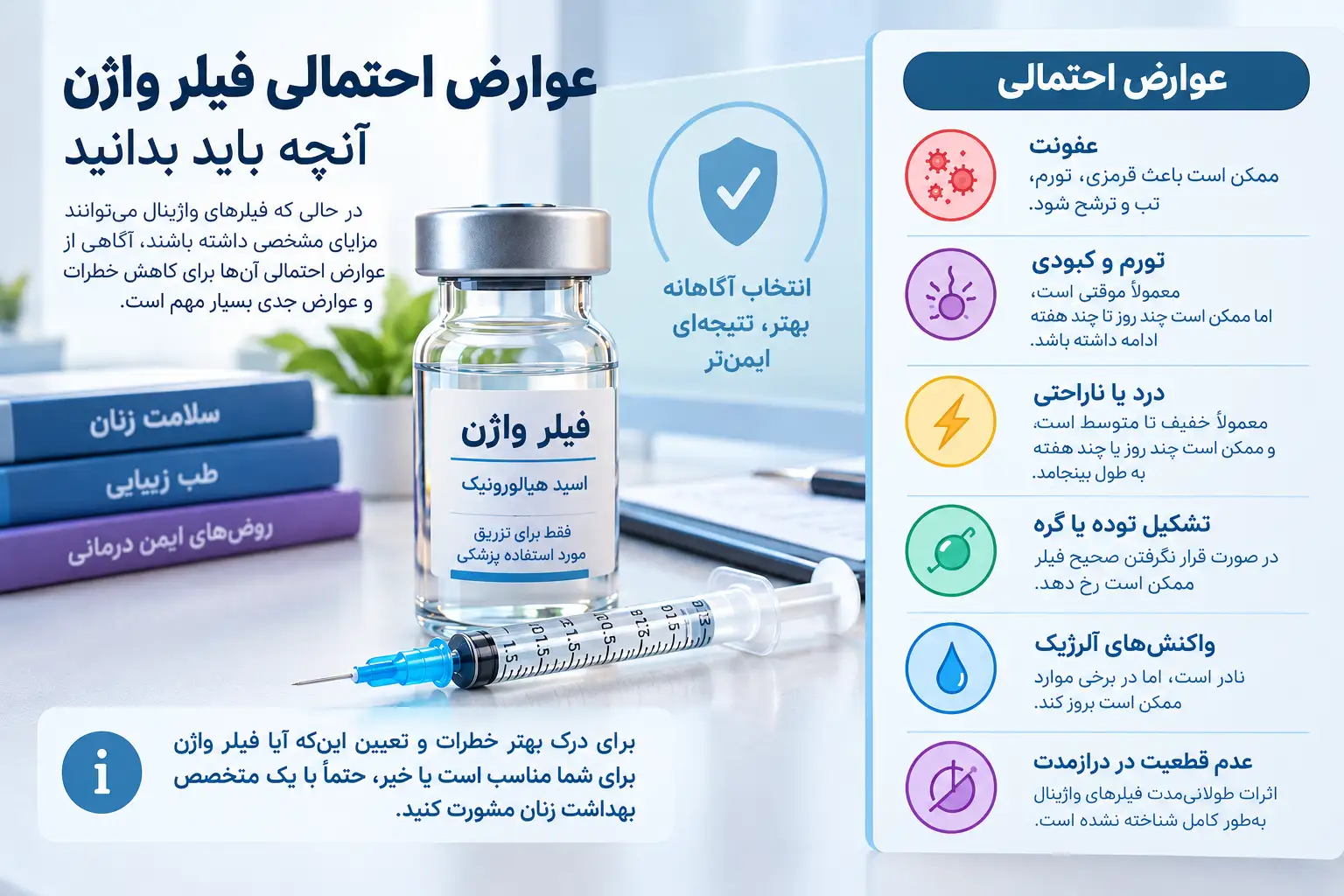 عوارض احتمالی فیلر واژن